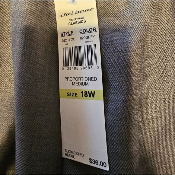 Alfred Dunner pants gray women's 18 NWT - Picture 4 of 6